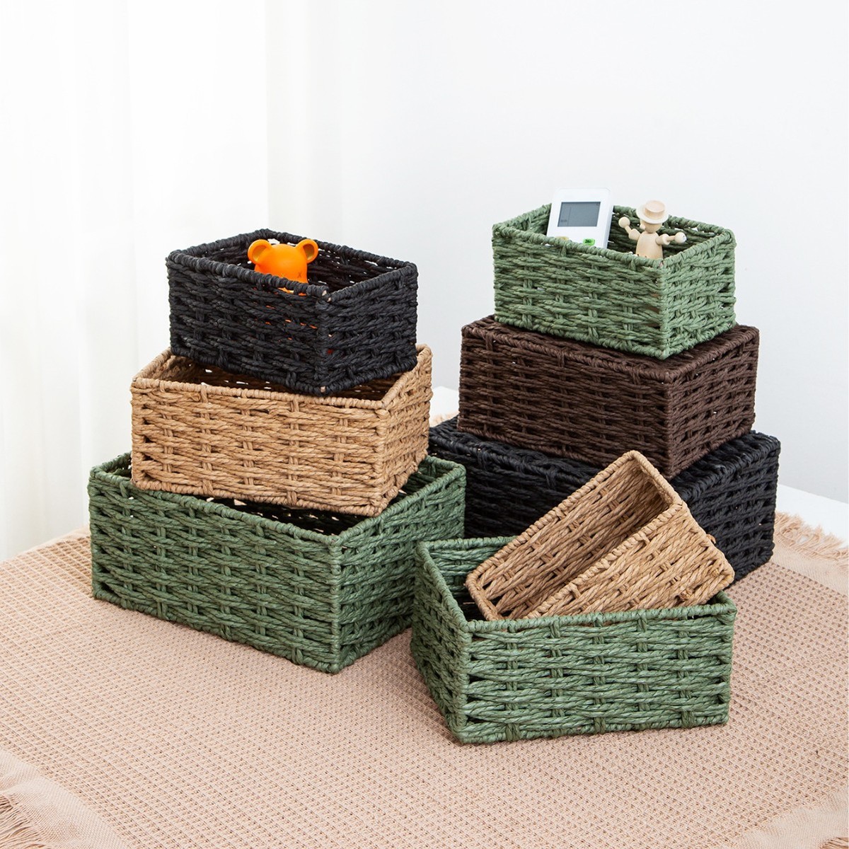Minimalist Paper Storage Basket Set